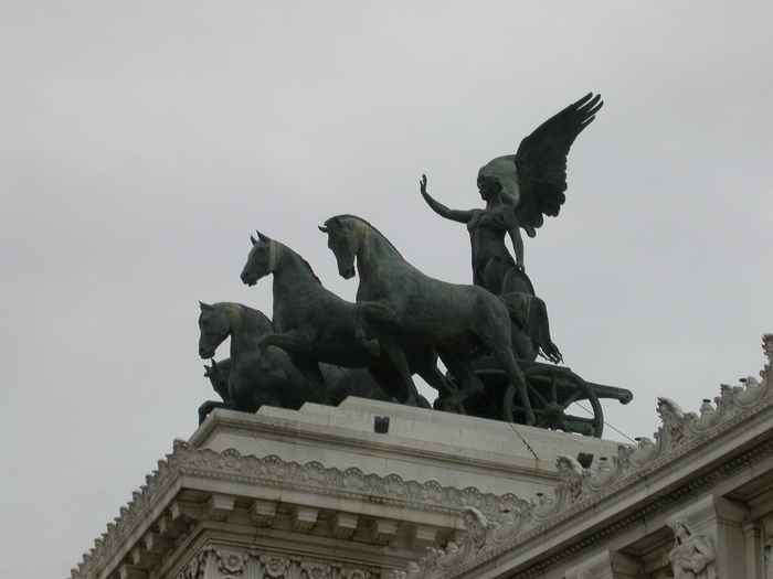 Victor Emmnuel II Monument Vittoriano Rome Italy Victory chariot four horses