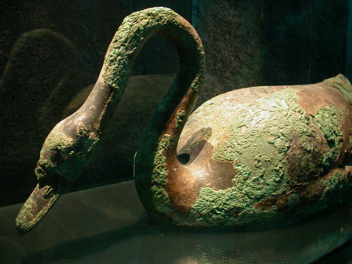 bronze swan